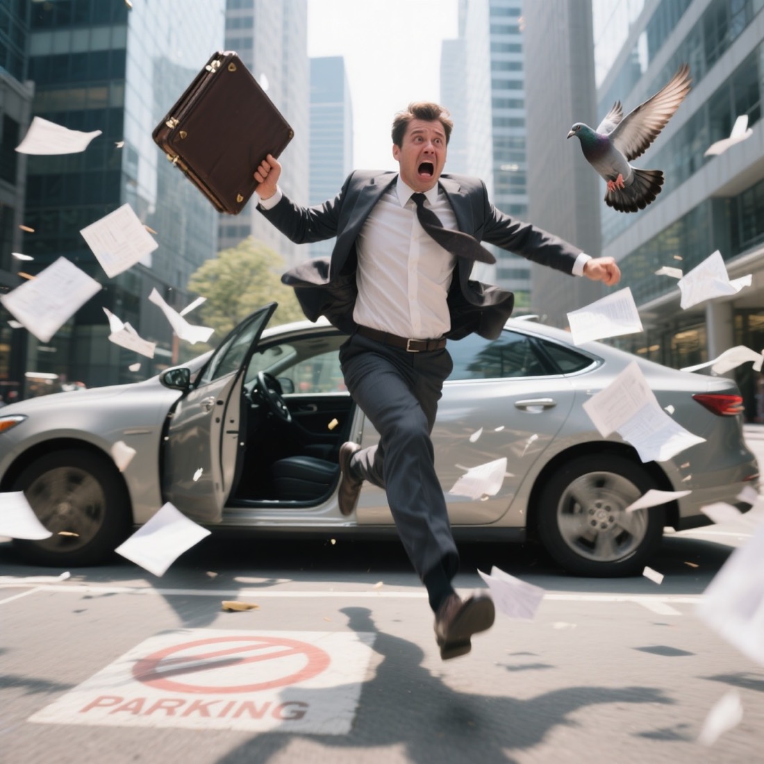 KI-Motiv von Aim Creative: Panic at Wallstreet