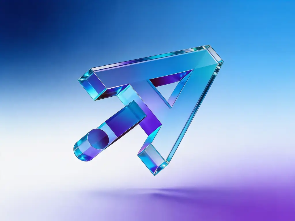 Aim Creative KI-Kreation und KI-Kreativagentur Hamburg Glas-Pfeil Web-Visual