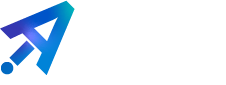 Aim Creative Logo weiß mit bunter Bildmarke